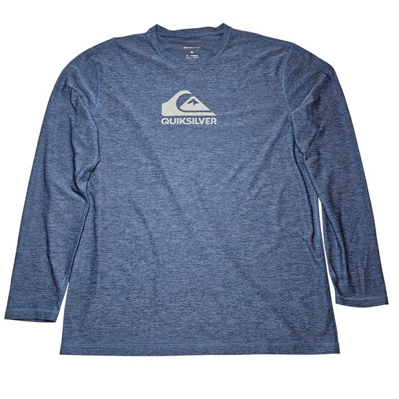 Quiksilver Mens Long Sleeve Surf Shirt Top Blue Size M - Picture 1 of 3